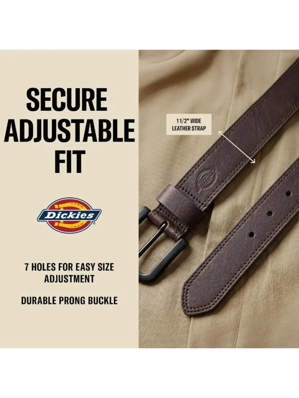 Genuine Leather Men's Casual Work Belt - Durable, Stylish, Adjustable Fit
